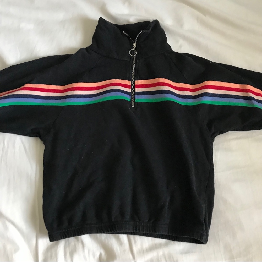 Black Rainbow Zip Up